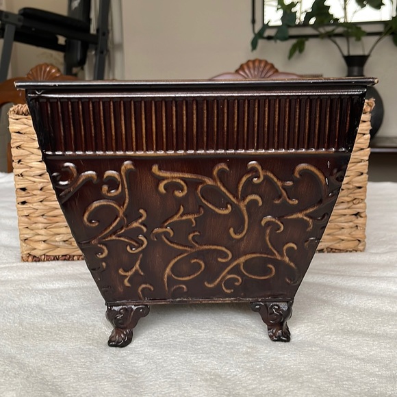 Ashland Other - Ashland Metal Footed Brown Gold Indoor Planter Decor